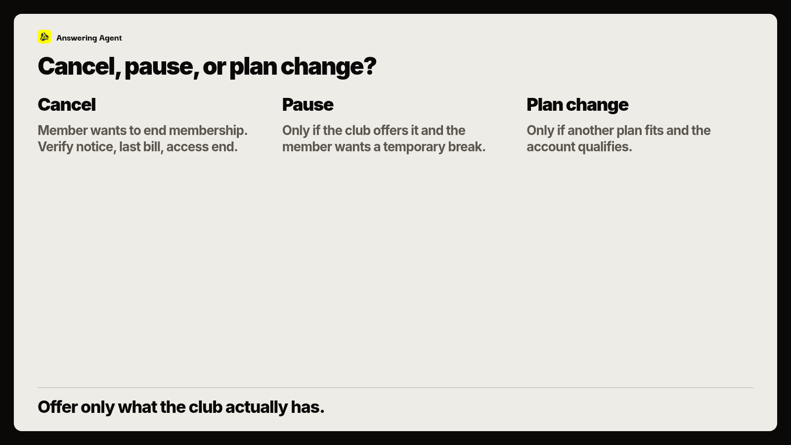Cancel vs pause or plan change for pickleball membership